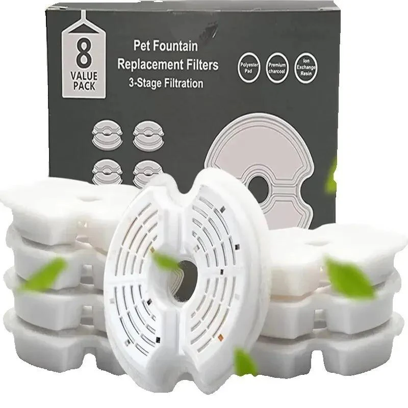 Water dispenser filter Pet Water Dispenser Filter Activated Carbon Multiple Filtration Replaced Filters 4/8 Packs For Cat Dog Pet Supplies