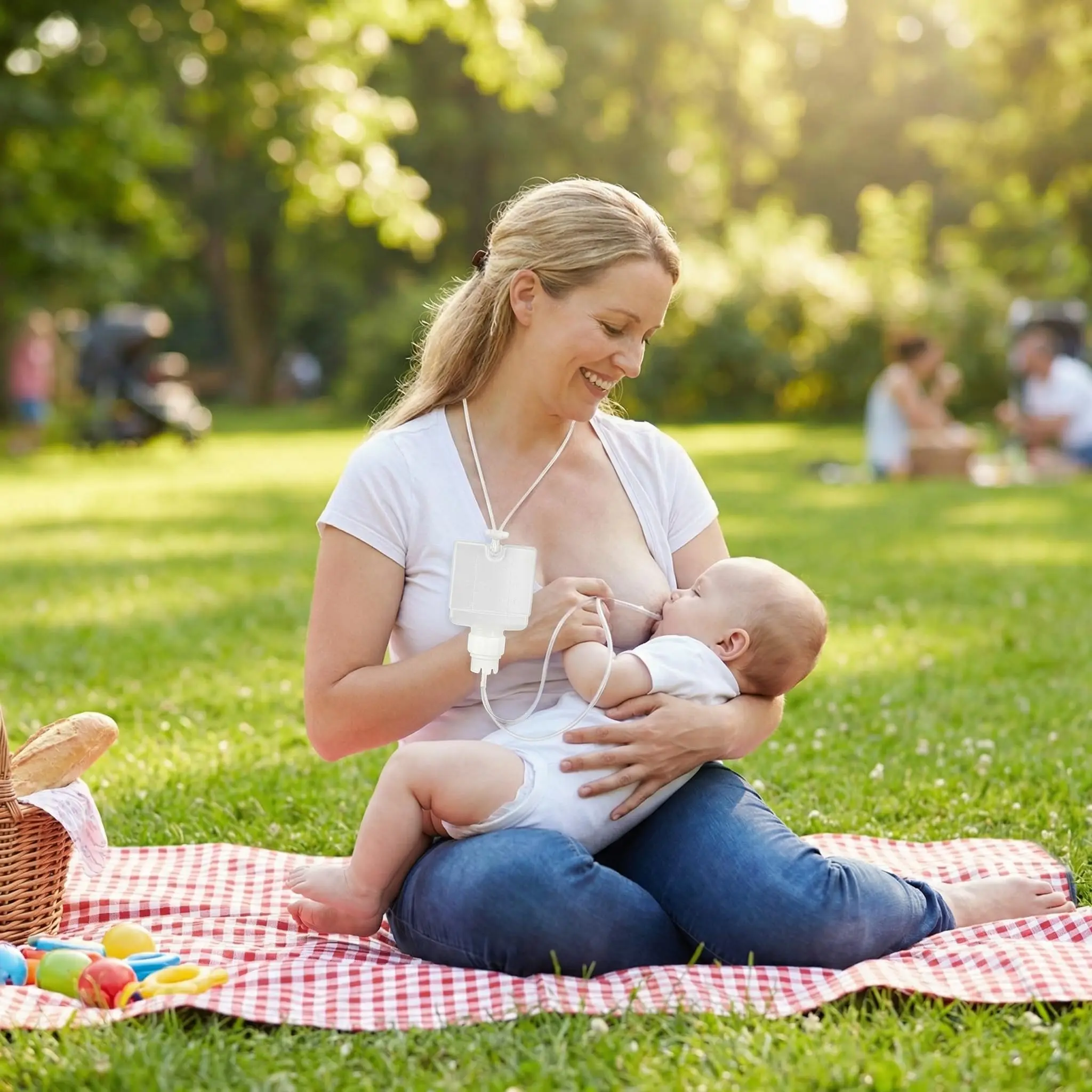 Liberi la nave Allattamento al seno Neonato Essenziale - Sistema di allattamento supplementare senza BPA Biberon per la nutrizione del bambino Combo Alimentazione del bambino - immagine 2