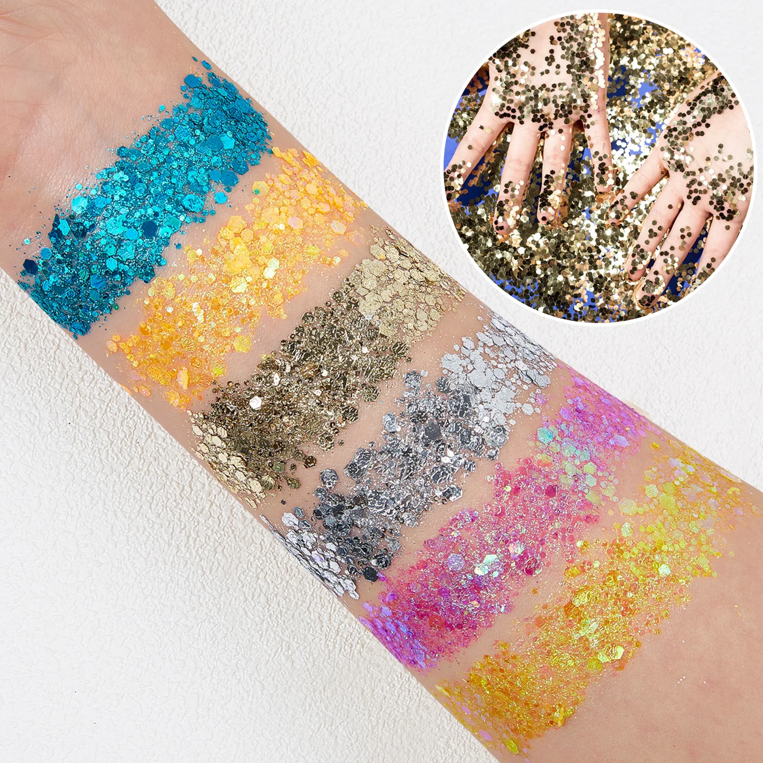 24 Color Chameleon Pigment Chunky Glitter Flakes Gel Eyeshadow Multichrome Duochrome Glitter Eyeshadow 5