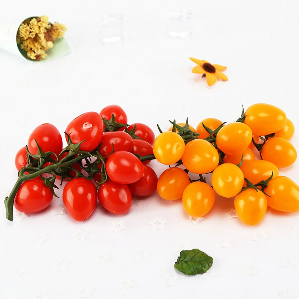 Artificial Tomato Party Fake 19cm Cabinet Showcase Decor Fruit Vegetable House Kitchen Decoration artificial fruits and vegetables