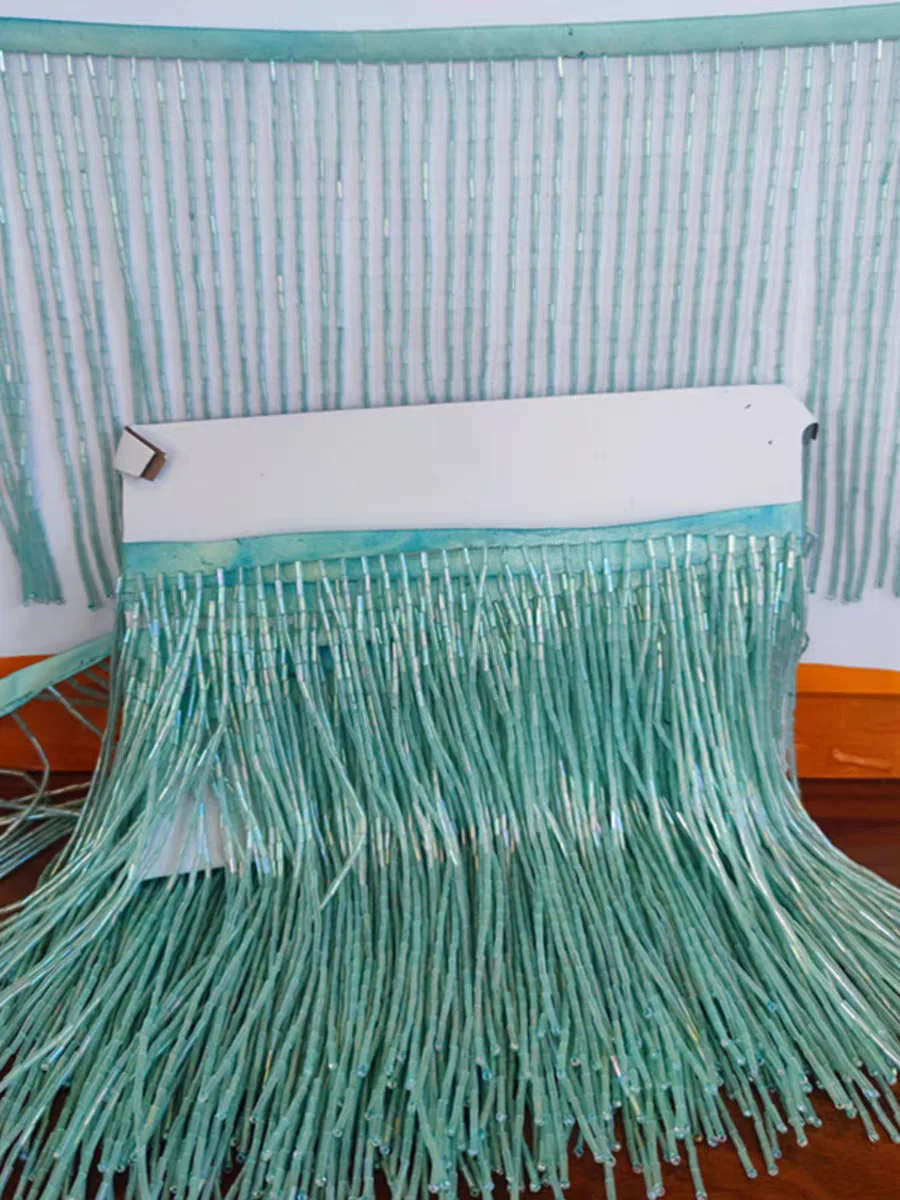 Handmade, Beaded Fringe, Trimming, Dancewear, Wedding Dress, Costumes, DIY, Sewing, Supplies, 15cm Wide, 23+ Different Colors