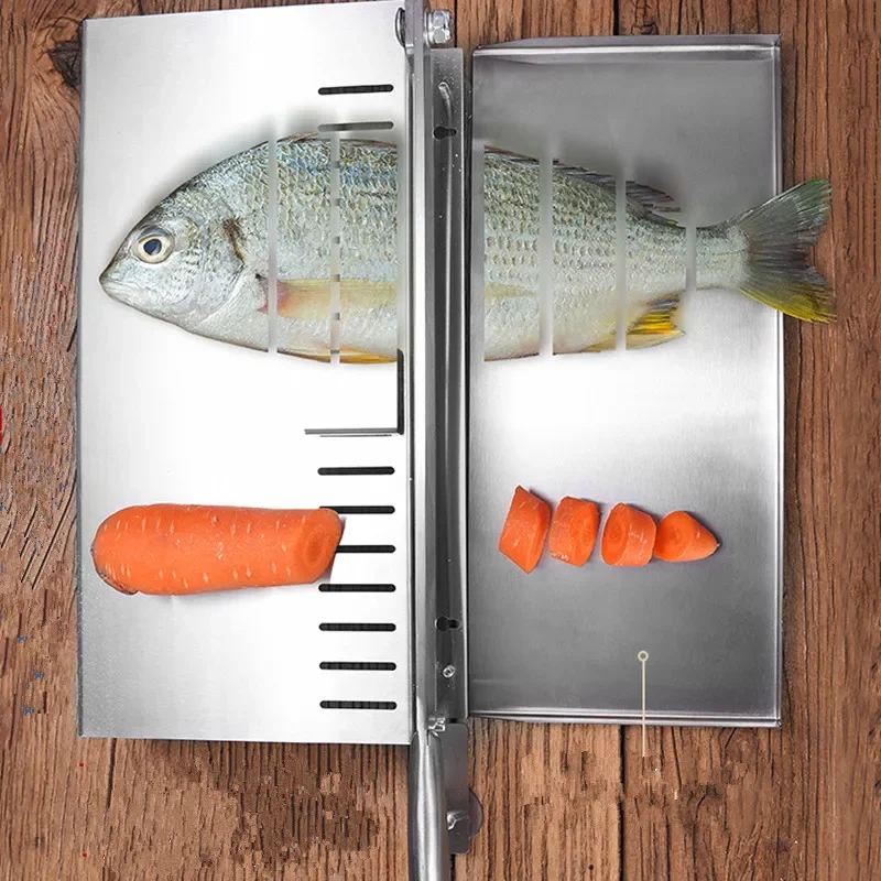 Food Slicer Manual Meat Slicer Spareribs Bone Cutter Chinese Medicine Jerky Slicer Rib Chicken Fish Frozen Meat Vegetables Knife