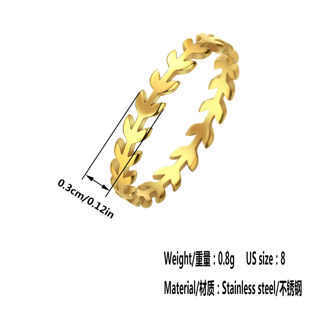 Anillo Geométrico de Flor y Hoja Vintage (Acero Inoxidable Dorado) Scad0b5eb5f3f4016a8d418d178de82c60