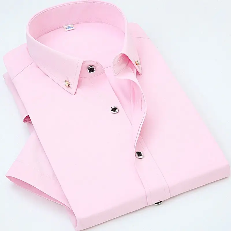 Four Seasons Men's Shirt, Business Casual No iron Shirt, High Quality Fashion Solid Color Versatile Top