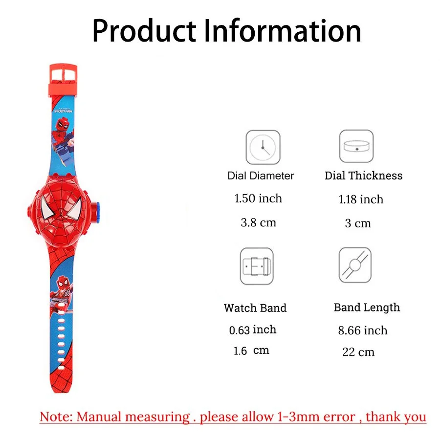 Reloj Spiderman proyector brillo Marvel Spider-Man reloj Digital