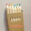 36/12pcs 8.8CM Mini Colored Pencil in Kraft Box Kawaii Kids Children Draw Pen Cute Wooden Colored Pencil for School Party Gift 6