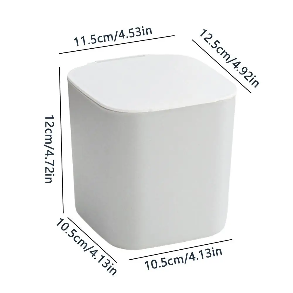 Mini Cestino Rifiuti Da Tavolo Bianco – 21,7 Cm, Con 60 Sacchetti Inclusi – Per Trucco, Ufficio, Auto E Bagno - 3