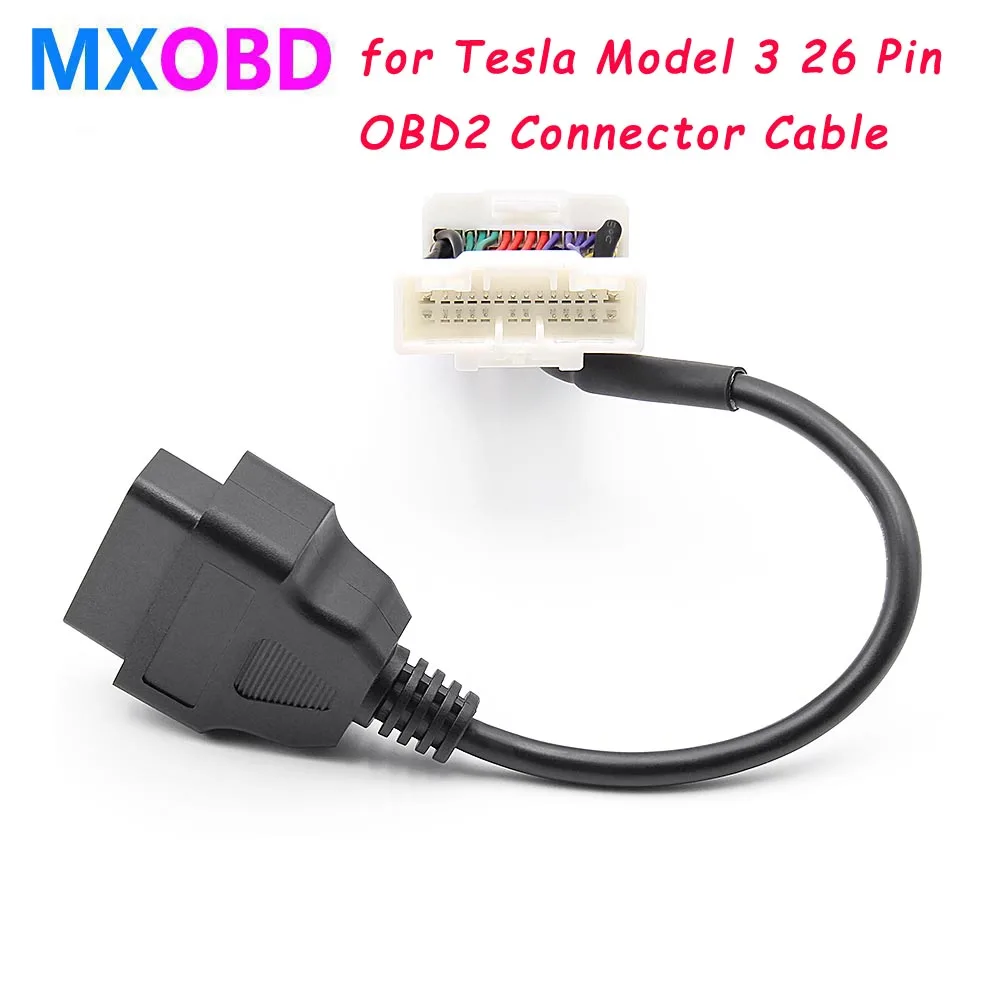 

For Tesla 26 Pin Male Female Connector Tesla Model 3 OBD II Diagnostic Harness Electronic Cable of New Energy Vehicle