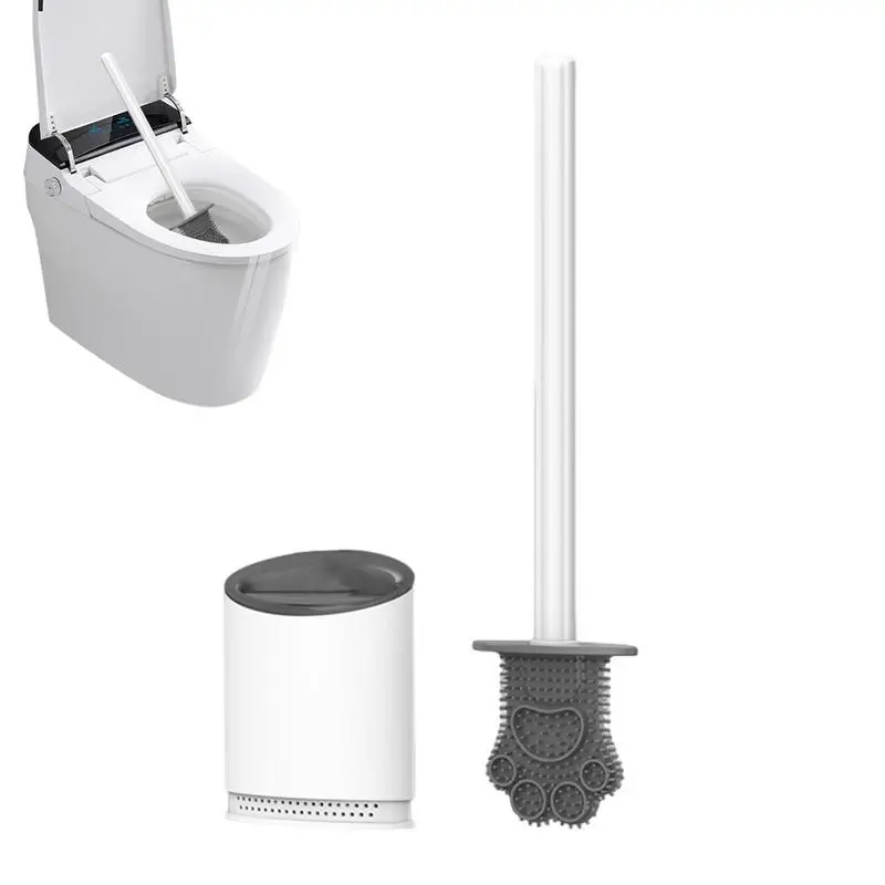 

Воздухопроницаемая Гибкая силиконовая щетка для унитаза с быстросохнущим держателем