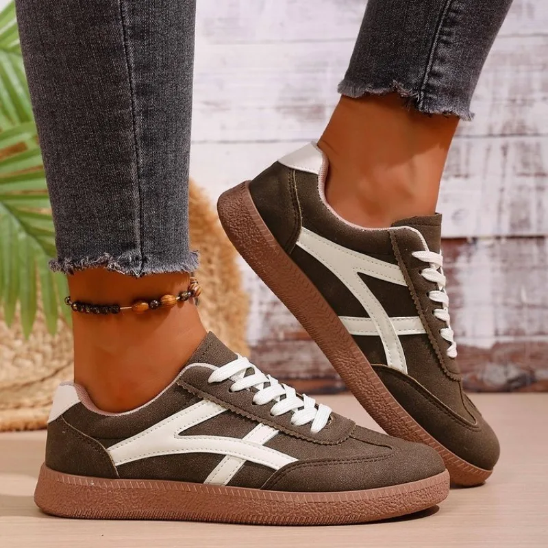 أحذية رياضية نسائية كاجوال أحذية فلكنيز مسطحة عصري...