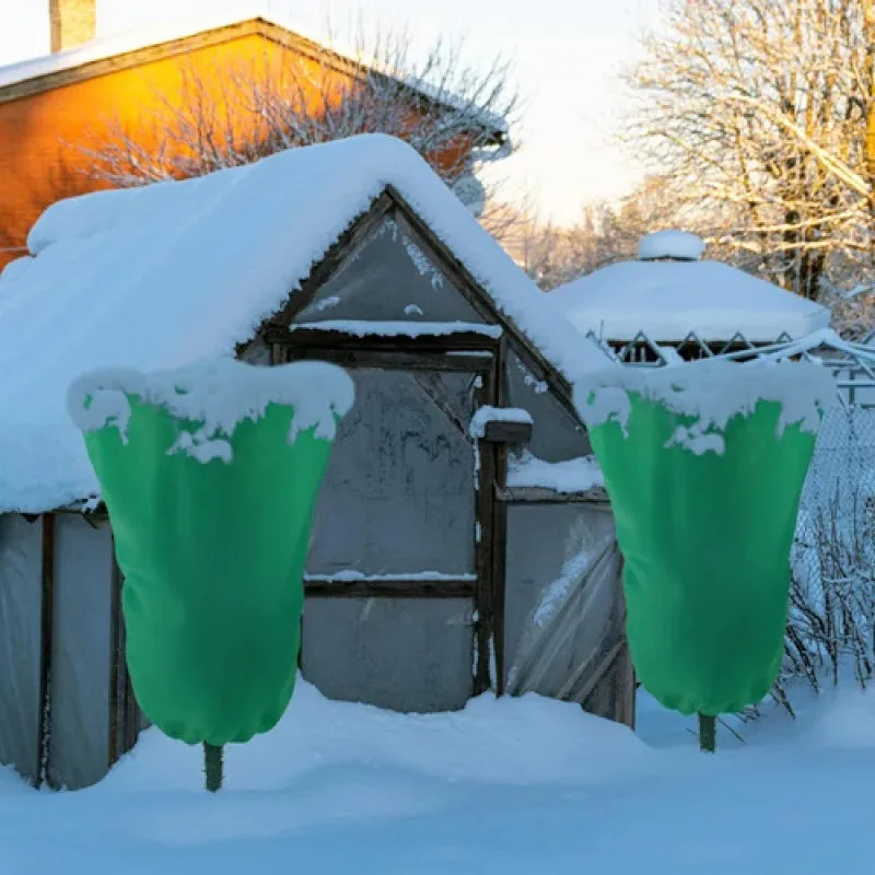 Plant Covers Freeze Protection Frost Covers Drawstring Plant Protection Cover Bags Outdoor Winter Trees Warm