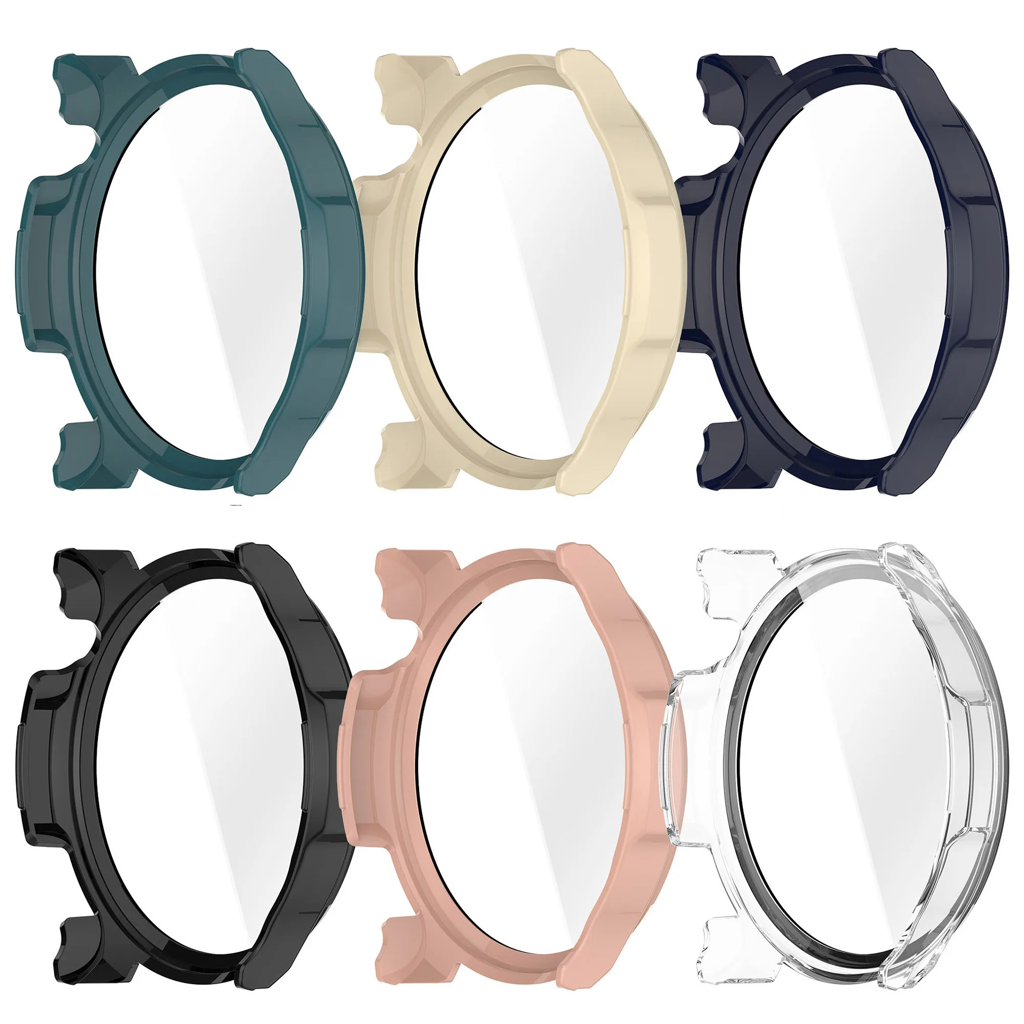 Amazfit Balance Durable Protective Case with Tempered Glass Screen Protector and Bumper Cover Accessories