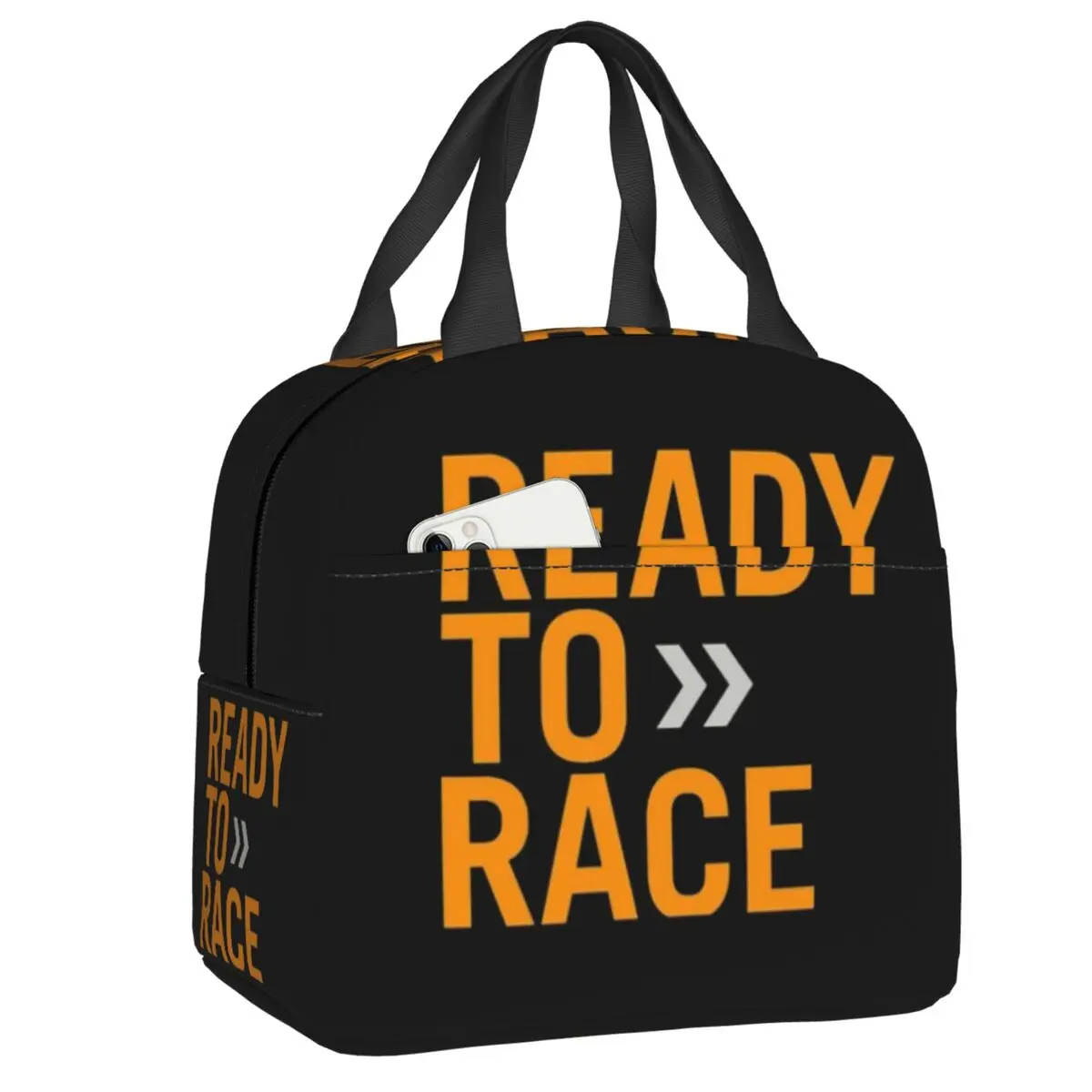 

Ready To Race Lunch Boxes for Women Enduro Cross Motocross Bitumen Bike Life Thermal Cooler Food Insulated Lunch Bag Office Work