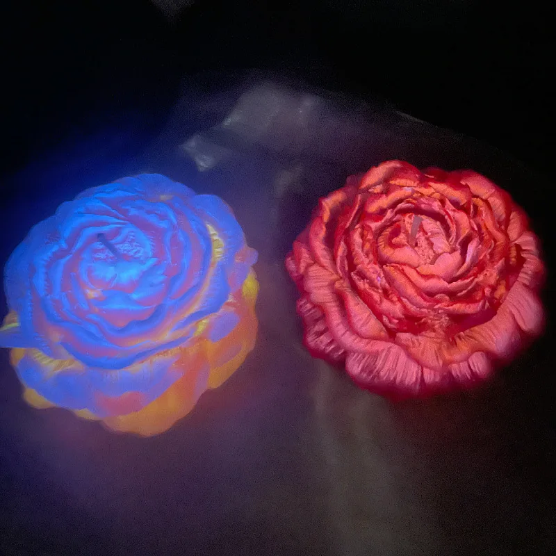 Peony Flower Luminous Fluorescence Low Temperature Candles 48℃Anti-ScaldsmCouple Wax Drip Xiaohongshu Sexy Candle