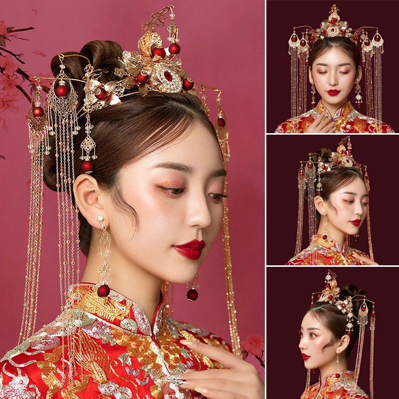 Newly Chinese Ancient Wedding Jewelry Set Traditional Classic Bridal