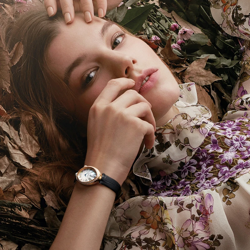 DITALING Women Luxury Watch Ladies Watches Fashion Quartz Wristwatch Waterproof Water Drop Case Austria Crystal Bezel