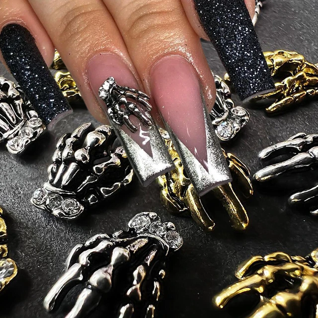 10PCS/Wrap Retro Nail Charms Flatback Alloy Gold Nail Gems Nail Art  Decoration UV Gel Manicure 3D Nail Art Jewelry Rhinestones#5 - AliExpress