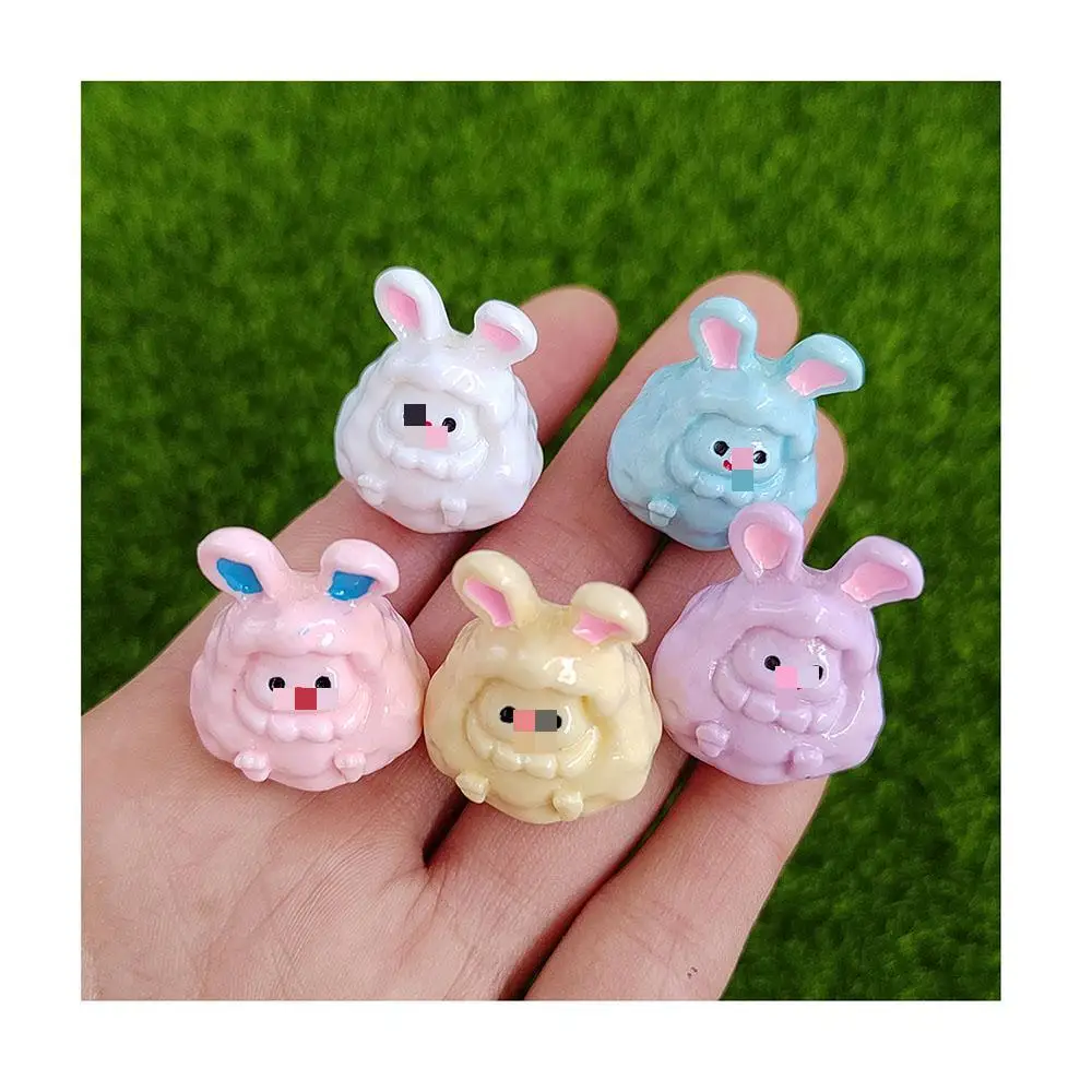 

Kawaii 3D Resin Cartoon Animal Rabbit Cabochon Hair Bow DIY Scrapbooking Crafts Jewelry Decor Accessories
