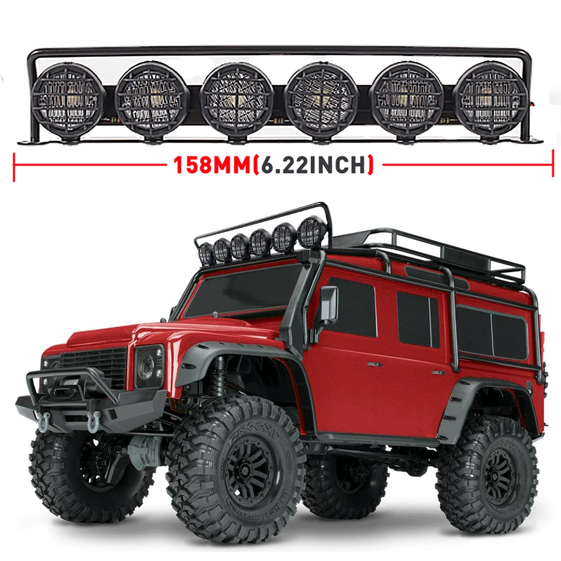 RC Auto Dach LED Lichtleiste Licht 53-149mm Suchscheinwerfer Für