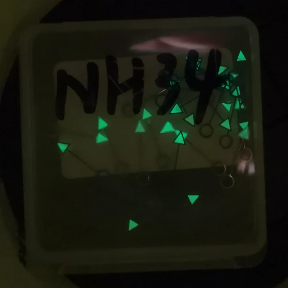 Modified Watch Hands GMT Green Luminous for NH34 Movement