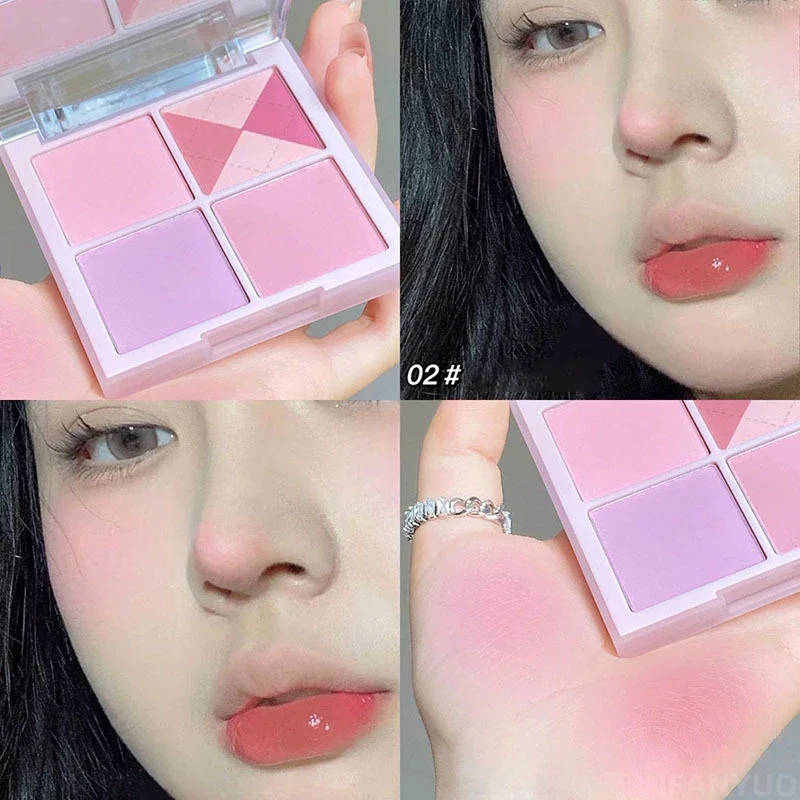 powder blusher,blush stick,blush powder,blush plate,facial blusher Ringer Embossed Blush Palette Face Makeup Palette Highlight Powder