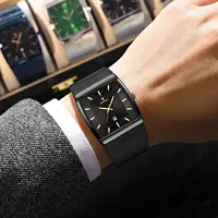 POEDAGAR Top Luxury Men Wristwatch Waterproof Luminous Stainless Steel Mesh Date Man Watch Fashion Business Quartz Men's Watches 4