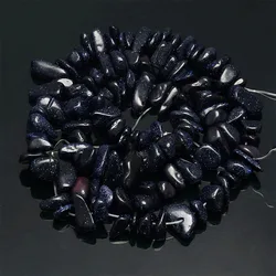 Natural Stone Irregular Crystal Agate Gravel Beads - Length about 39cm (Blue sandstone)