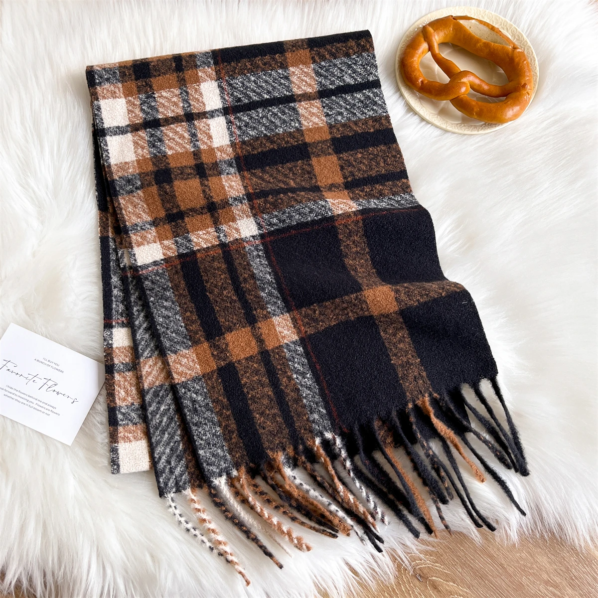 New Embossed Cashmere Women's Winter Scarf Warm Chunky Shawl Luxury Designer Tassels Pashmina Bufanda Lady Wrap Man Scarves