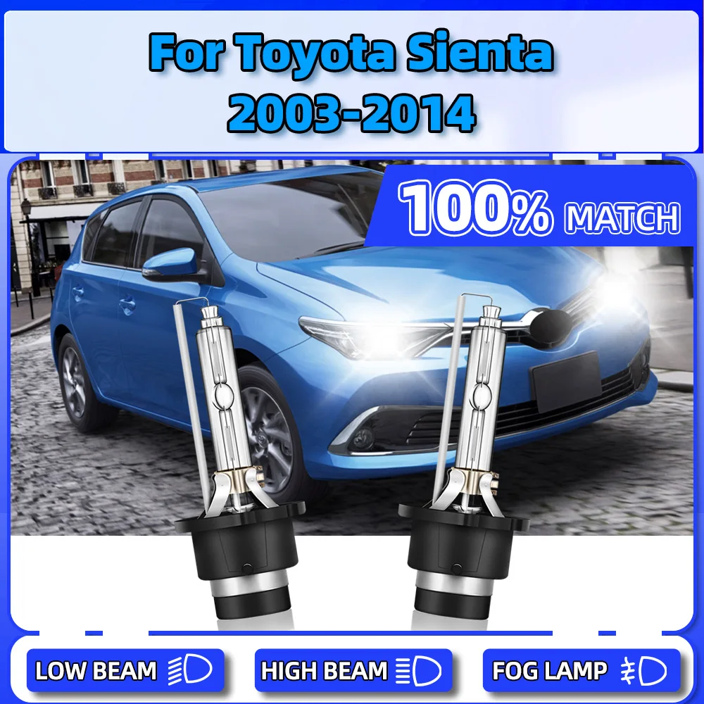 

35W Xenon Headlight 6000K 12V Plug And Play Xenon Car Headlamps For Toyota Sienta 2003-2007 2008 2009 2010 2011 2012 2013 2014