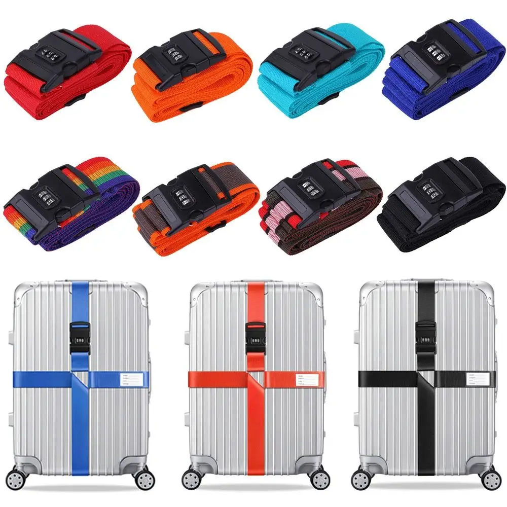 Luggage Buckle Strap Anti-theft Password Lock Packing Belt Luggage Strap Bundling Belt Packing Belt Cross Strap Suitcase Belts