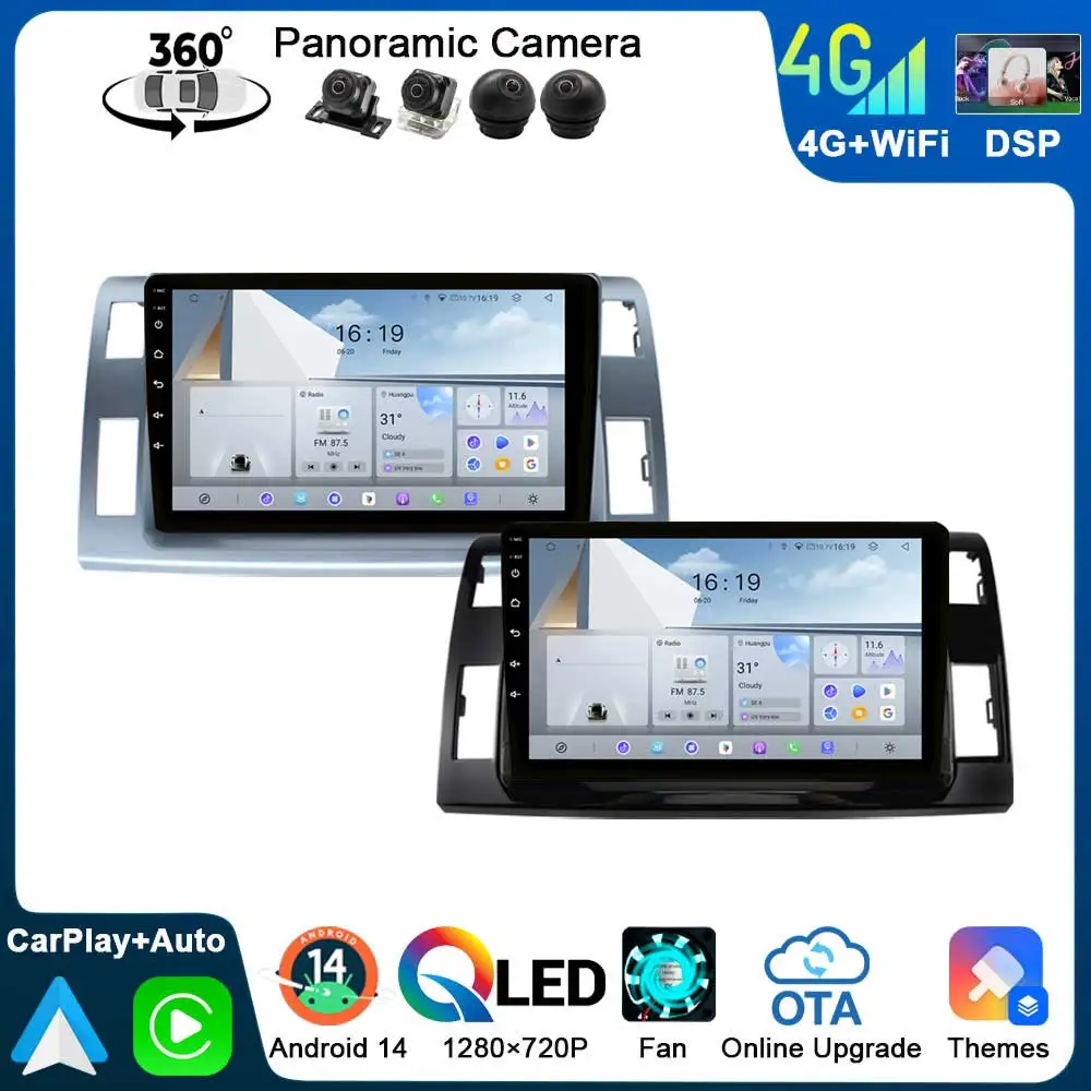 Head Unit 8 Core For Toyota Previa Estima Tarago XR50 2006-2016 Car DVD Multimedia Player 4G SIM WiFi GPS Navigation Stereo DSP 1