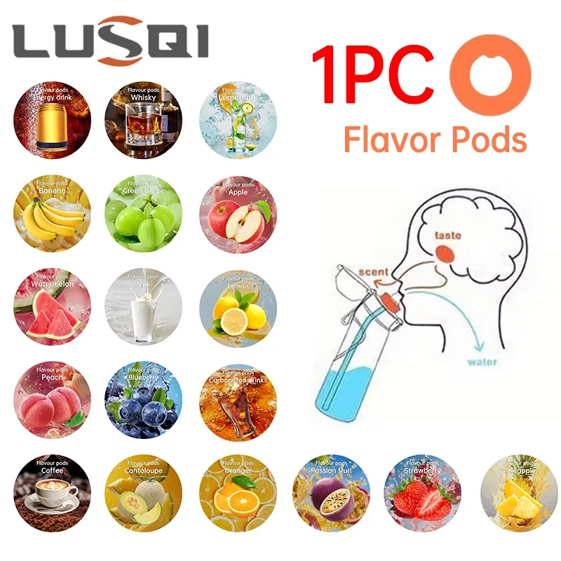 LUSQI Flavor Pods for Sports Water Bottles - Perfect for Indoor & Outdoor Fitness Activities