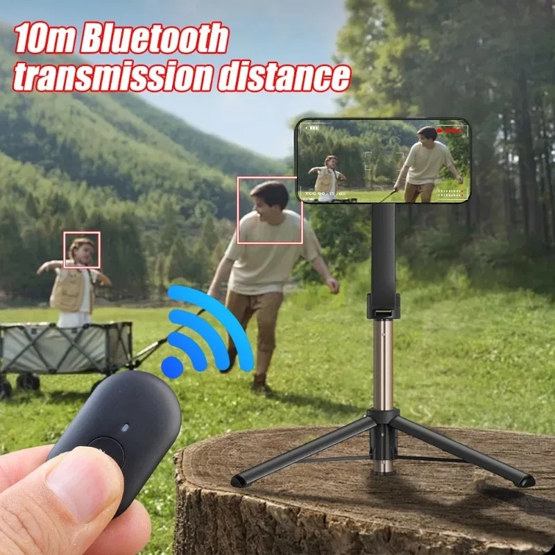 LISCN Magnetic Sticks With Wireless Remote Control Portable Foldable Selfie Stick Tripod Fits IPhone Magsafe_voghion.com
