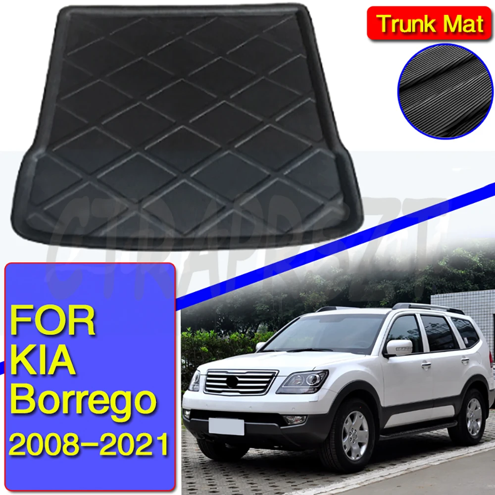 

Автомобильные аксессуары для Kia Borrego 2008-2021 2020 2019, водонепроницаемые ковровые дорожки, коврики для багажника автомобиля, аксессуары для интерьера автомобиля