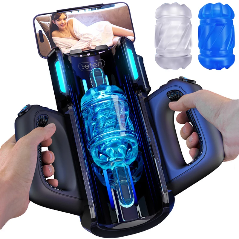 Sex toy male masturbation cup Automatic Telescopic Vagina Masturbator Male Masturbation Machine Powerful Thrusting High Speed Sex Toy for Men Airplane Cup