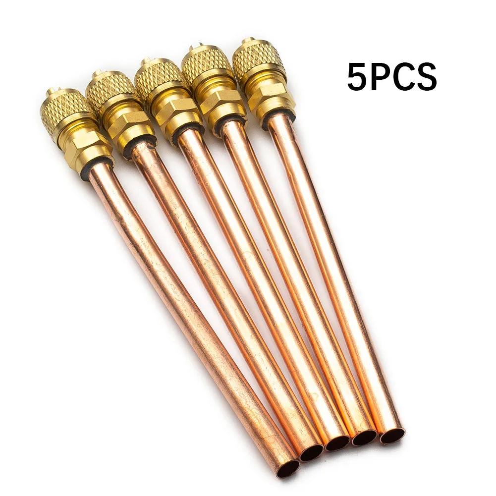Air Conditioner Accessories 5PCS Air Conditioner Refrigeration Access Valves Copper Tube Filling Part Home DIY Power Tool Part