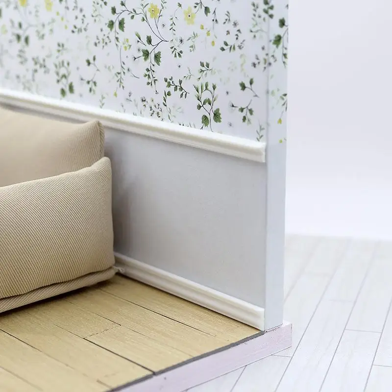 2PCS 스커트 라인 미니 허리 라인 욕실 거실 장식 장난감 1:12 인형 집 미니어처