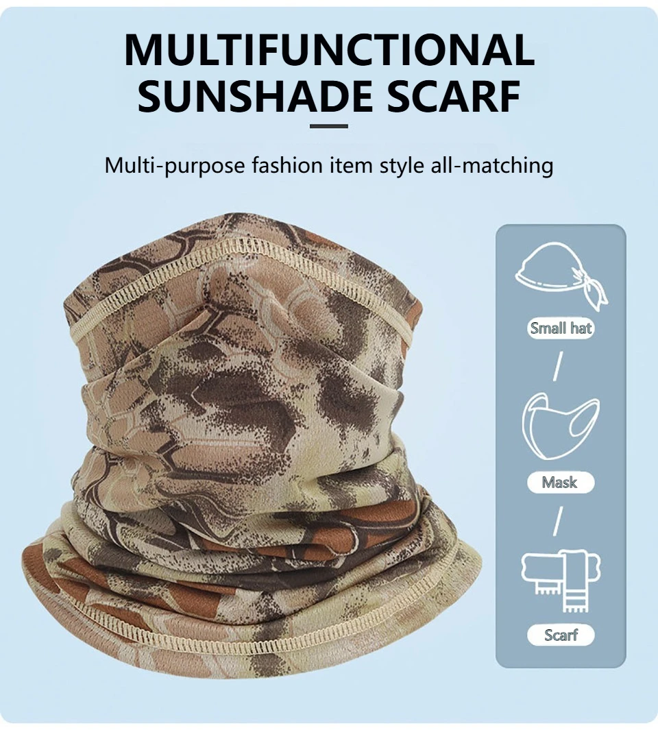 GTUBIKE Radfahren Camouflage Halswärmer Frühling Sommer Wandern Atmungsaktiver Magischer Schal Angeln Sonnenschutz Gesichtsmaske Dehnbar – Detail 7