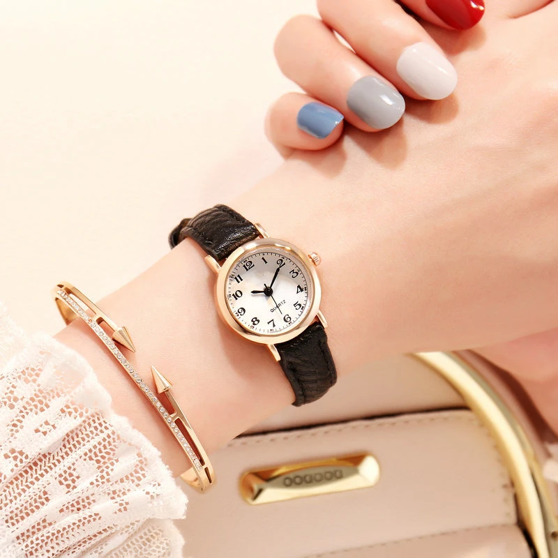 

With PU Leather Strap Round Dial Wrist Watch Wristwatches Daily Wear Accessory For Valentine's Day Christmas Gift