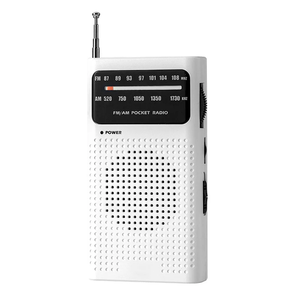 

Kids Pocket Weather Radio Full AM FM Radio Touch Antenna Large Speaker Ultra Wide Signals Applicable People Plastic