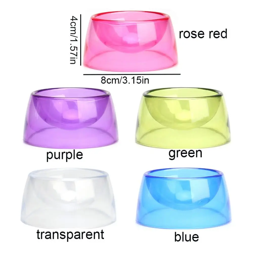 Bite Resistant Hamster Food Basin Plastic Transparent Rat Food Water Dish Non slip Hamster Water Bowl