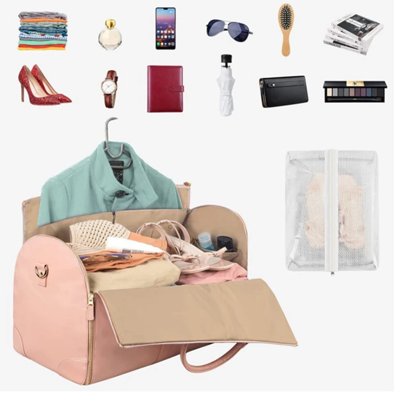 Extra Large Luggage Travel Bag Waterproof Leather Handheld Folding Luggage Outdoor Fitness Bag Multi Functional Storage Bag 5