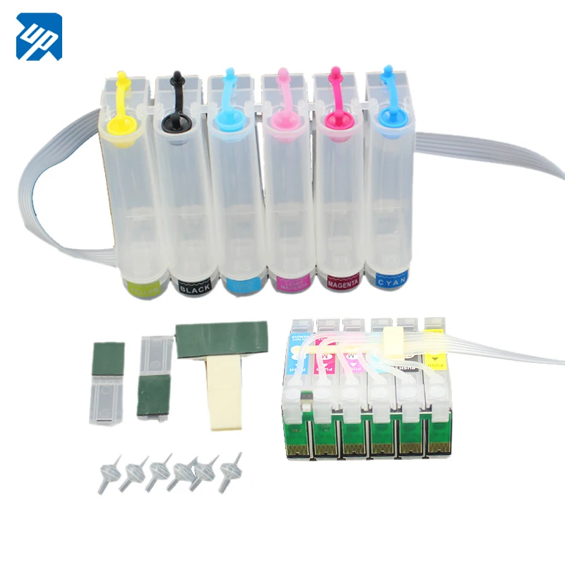 T0811 continuous ink supply system empty cis ciss for epson photo 1410 R390/RX590/R270/RX690/RX610/RX615/R290/R295 printer
