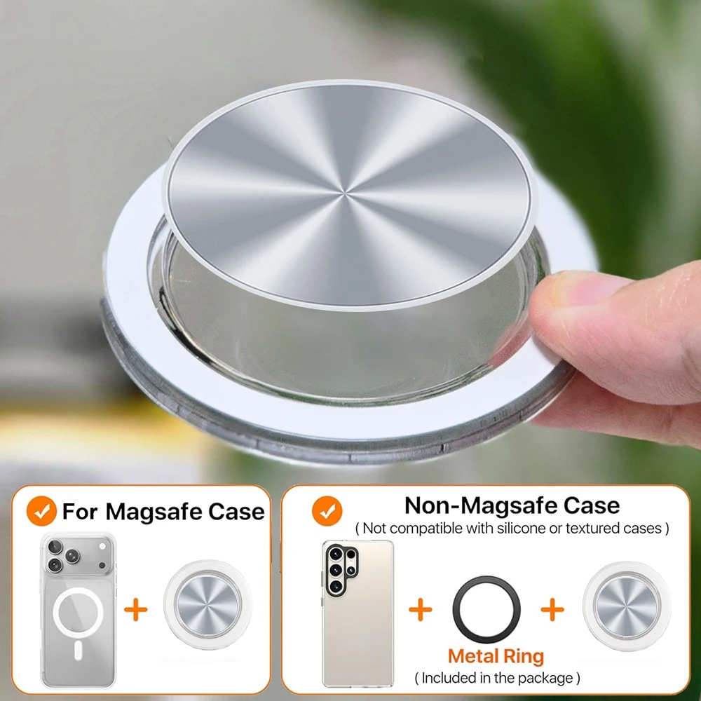 Magnetic Foldable Phone Grip Holder with Expanding Stand Feature