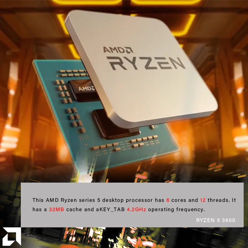 AMD Ryzen 5 3600 processeur 3,6 GHz 32 Mo L3