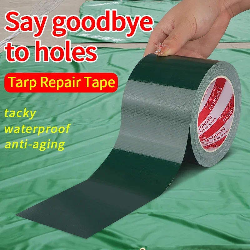 High adhesive strength cloth tape green single sided waterproof windproof thickened repair wear resistant