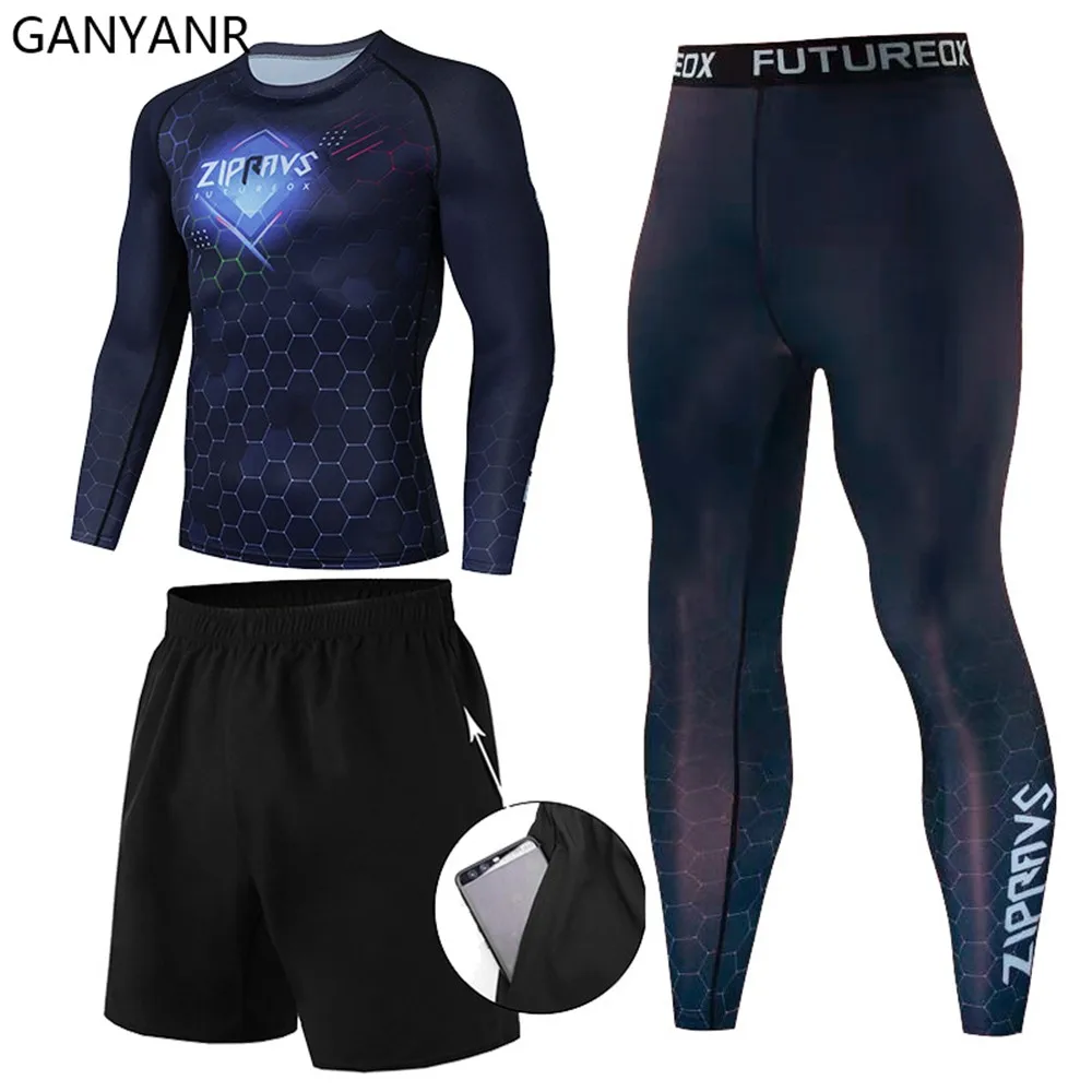 GANYANRRunningClothesForMenTracksuitGymClothingSportswearMma