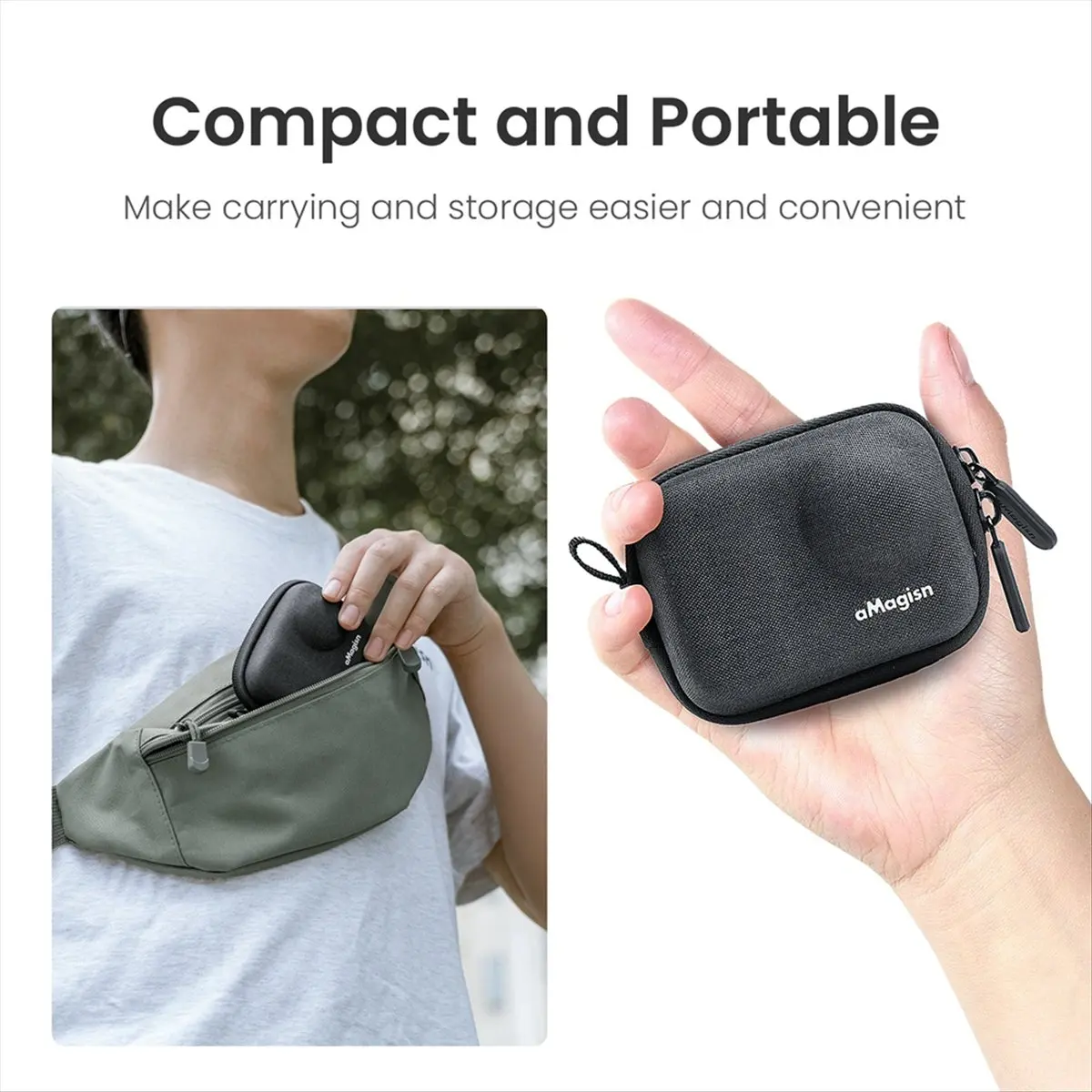 N05R AMAGISN Insta360 용 보관 가방 Go Ultra Mini 바디 백 휴대용 보관 가방 액션 카메라 보호 액세서리