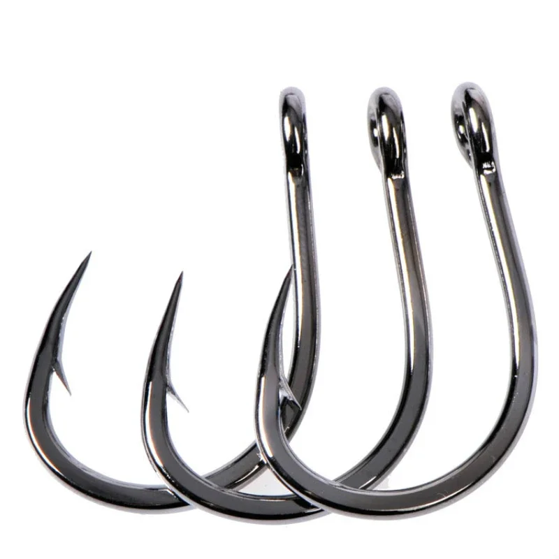 Original Mustad Angelhaken Tiefseefischen 10827 Jighaken Jigbaits 4 x starke Stacheldraht-Eisenbrett-Thunfischhaken aus Kohlenstoffstahl – Detail 2