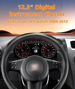 Panel de Instrumentos Digital de 12.3 Pulgadas para Seat Leon 1P Facelift 2009-2012, Cabina Virtual, Velocímetro, Panel de Control, Carplay, Android Auto 1
